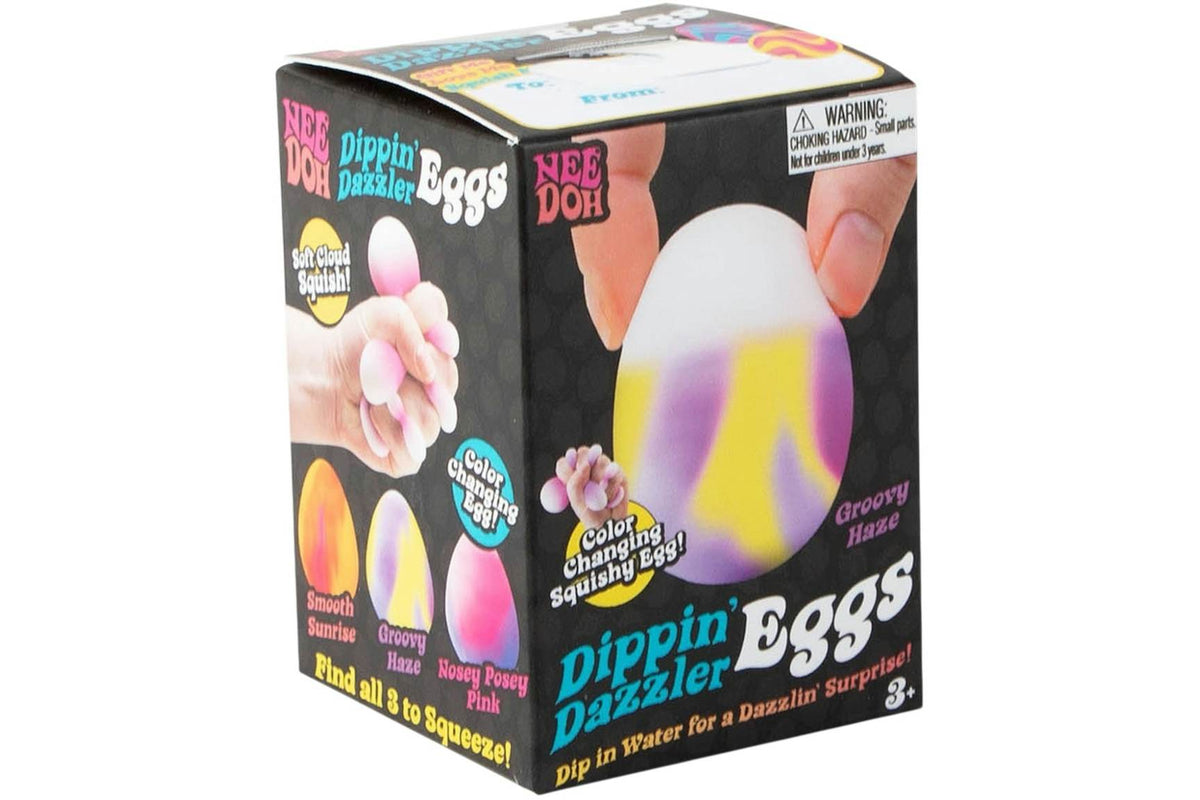 NeeDoh Dippin Dazzler Egg Squishy Fidget Toy Groovy Haze