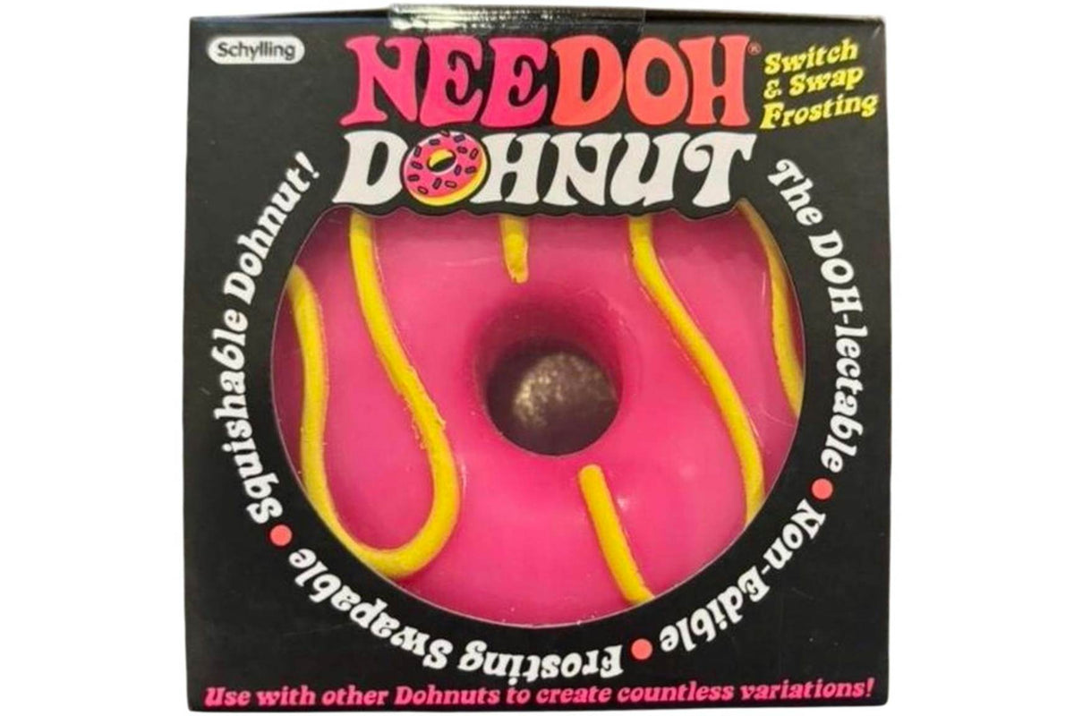 NeeDoh Frosted Dohnut Squishy Fidget Toy Pink