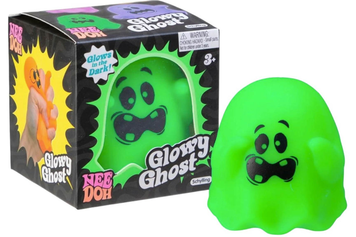 NeeDoh Glowy Ghost Squishy Fidget Toy (Random Facial Expression) Green