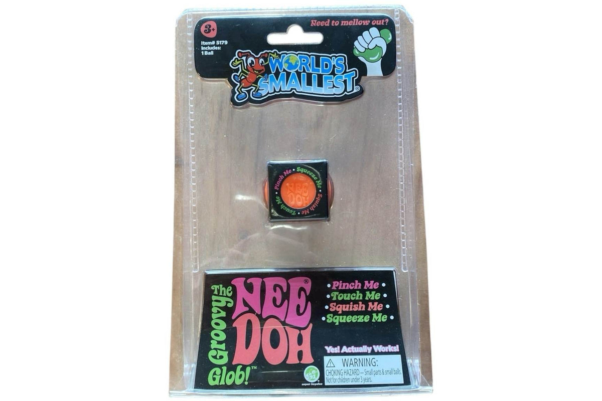 NeeDoh Groovy Glob From the World's Smallest Line Squishy Fidget Toy Orange