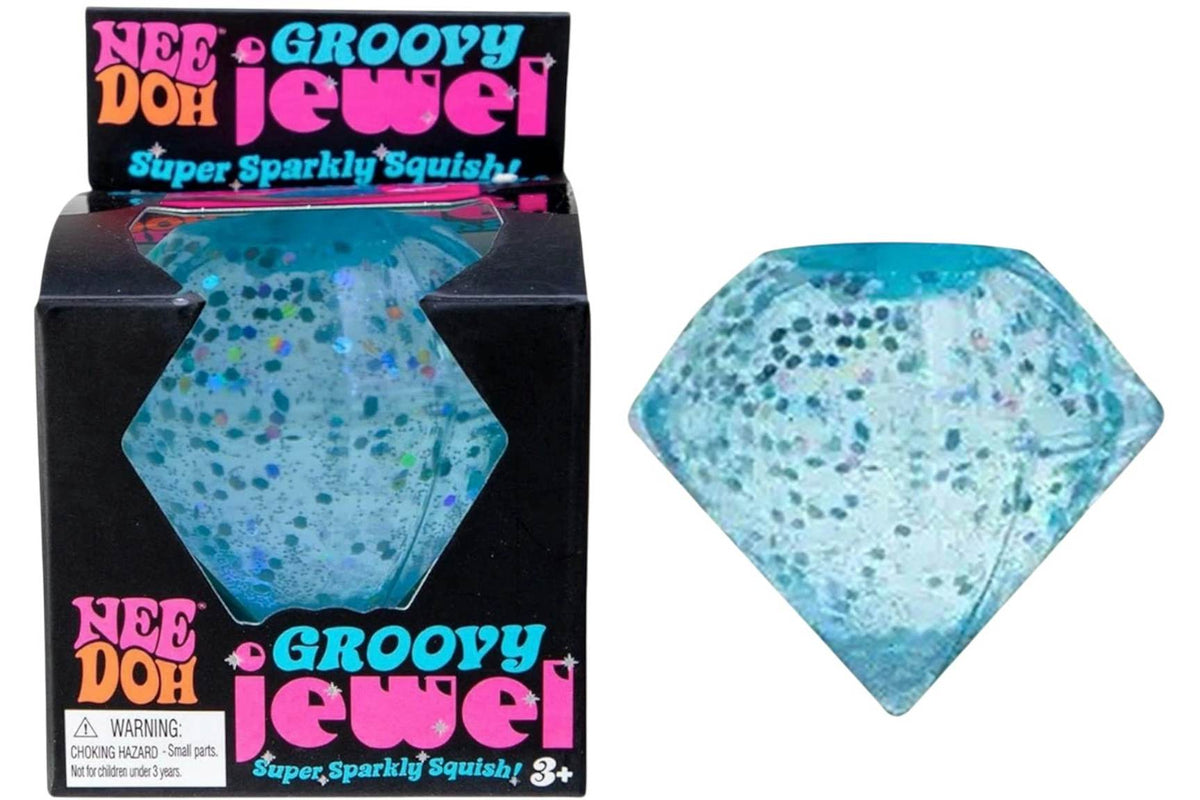 NeeDoh Groovy Jewel Squishy Fidget Toy Blue