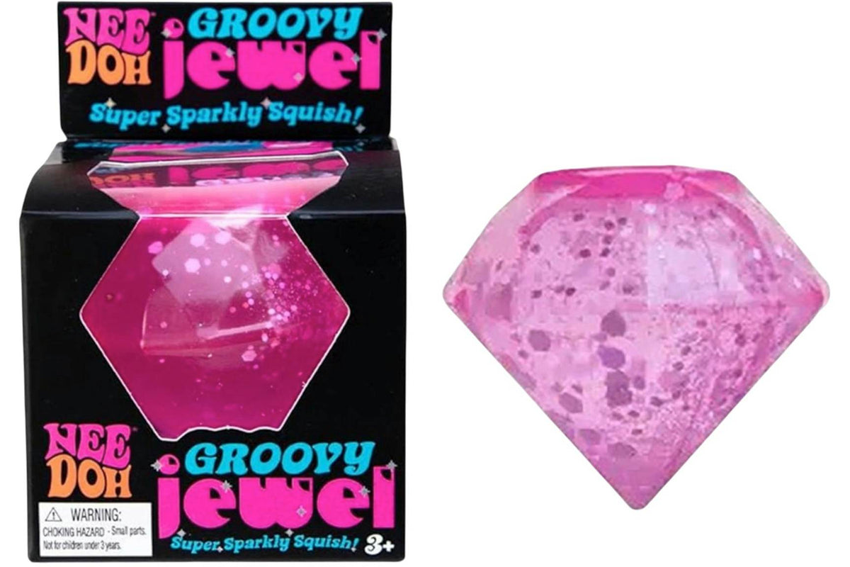 NeeDoh Groovy Jewel Squishy Fidget Toy Pink