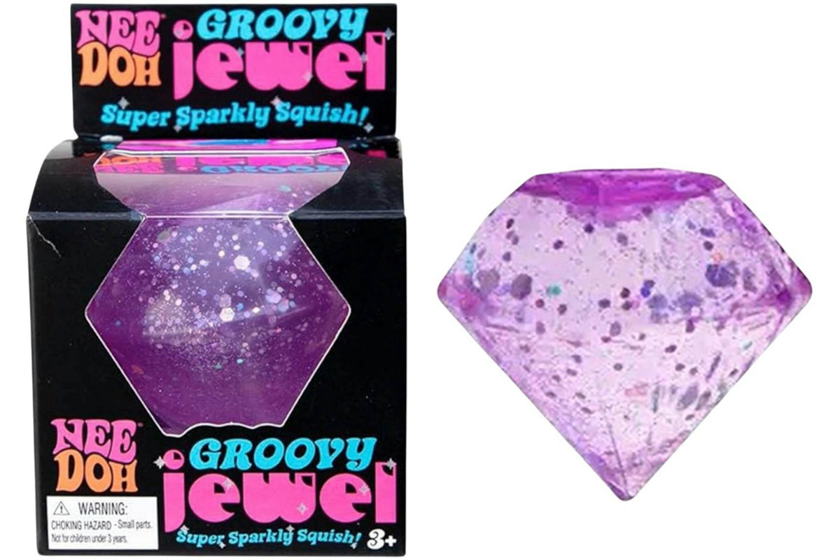 NeeDoh Groovy Jewel Squishy Fidget Toy Purple