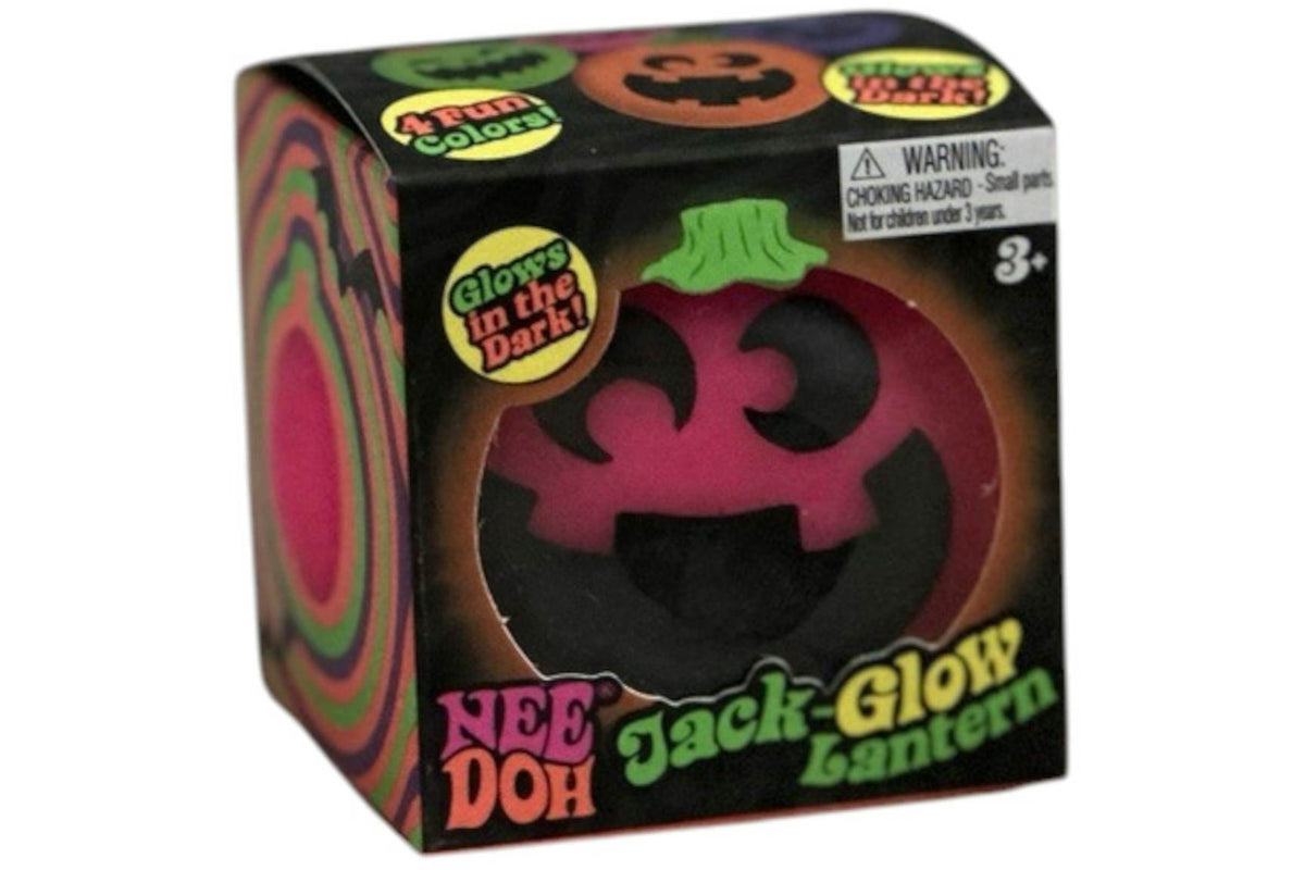 NeeDoh Jack-Glow Lantern Glow-in-the-Dark Squishy Fidget Toy Pink