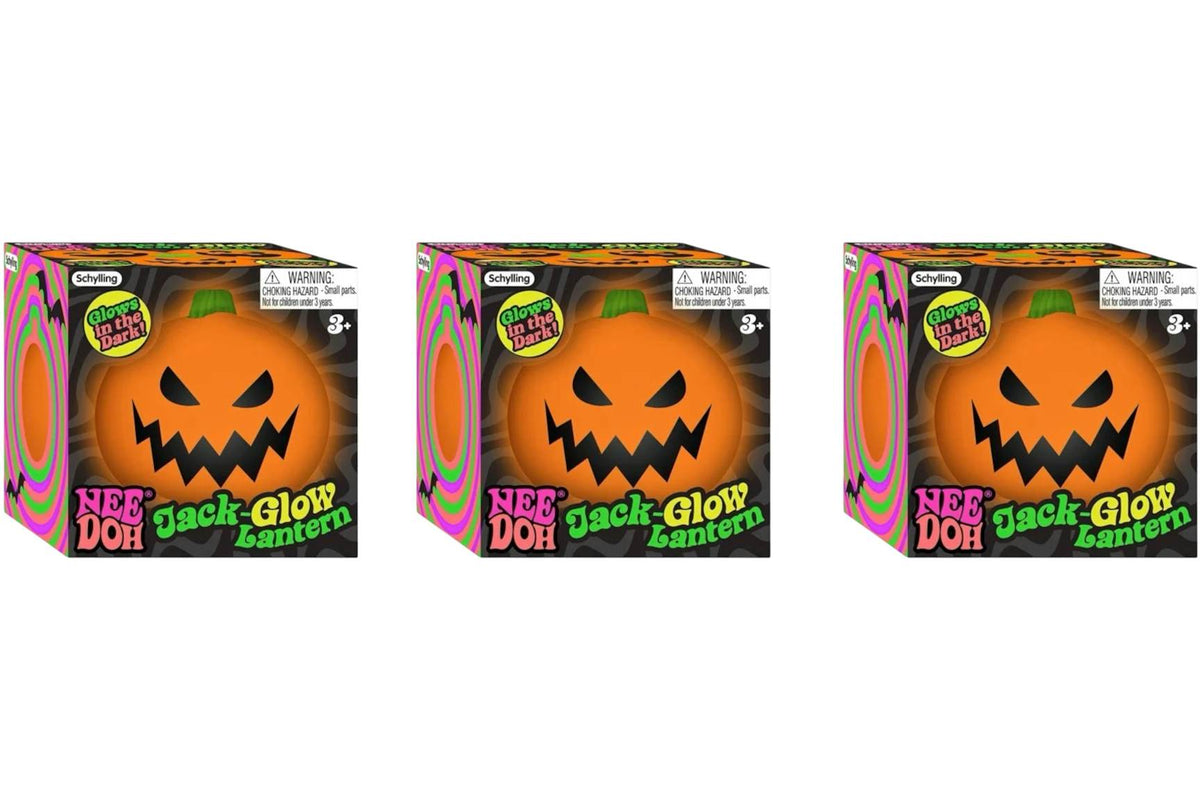 NeeDoh Jack Glow Lantern Squishy Fidget Toy 3x Lot