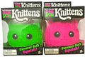 NeeDoh Knittens Squishy Fidget Toy Set of 2 Green/Pink