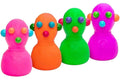 NeeDoh Panic Pete Squishy Fidget Toy 4x Lot Pink/Orange/Green/Purple