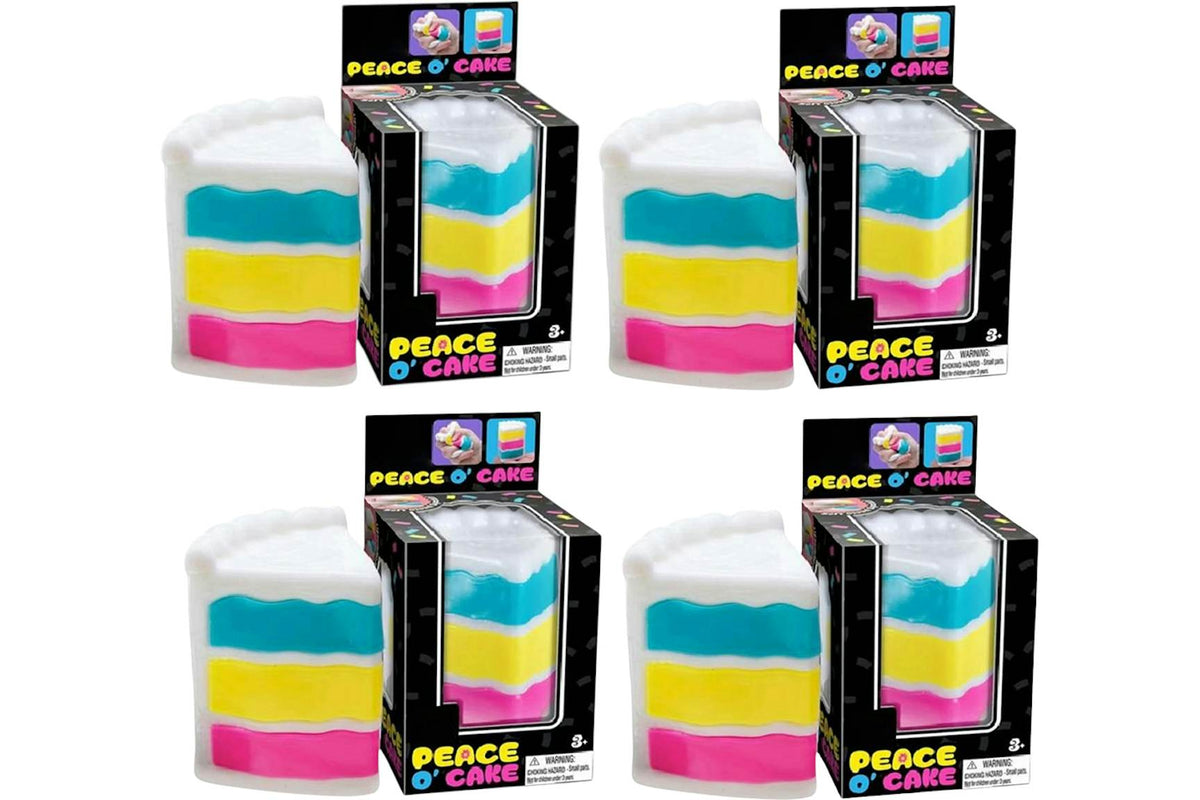 NeeDoh Peace O' Cake Squishy Fidget Toy 4x Lot