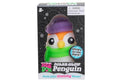 NeeDoh Polar Glow Penguin (Glow in the Dark Sticker) Squishy Fidget Toy Orange