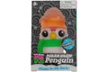 NeeDoh Polar Glow Penguin (Super Solid Squish Sticker) Squishy Fidget Toy Pink