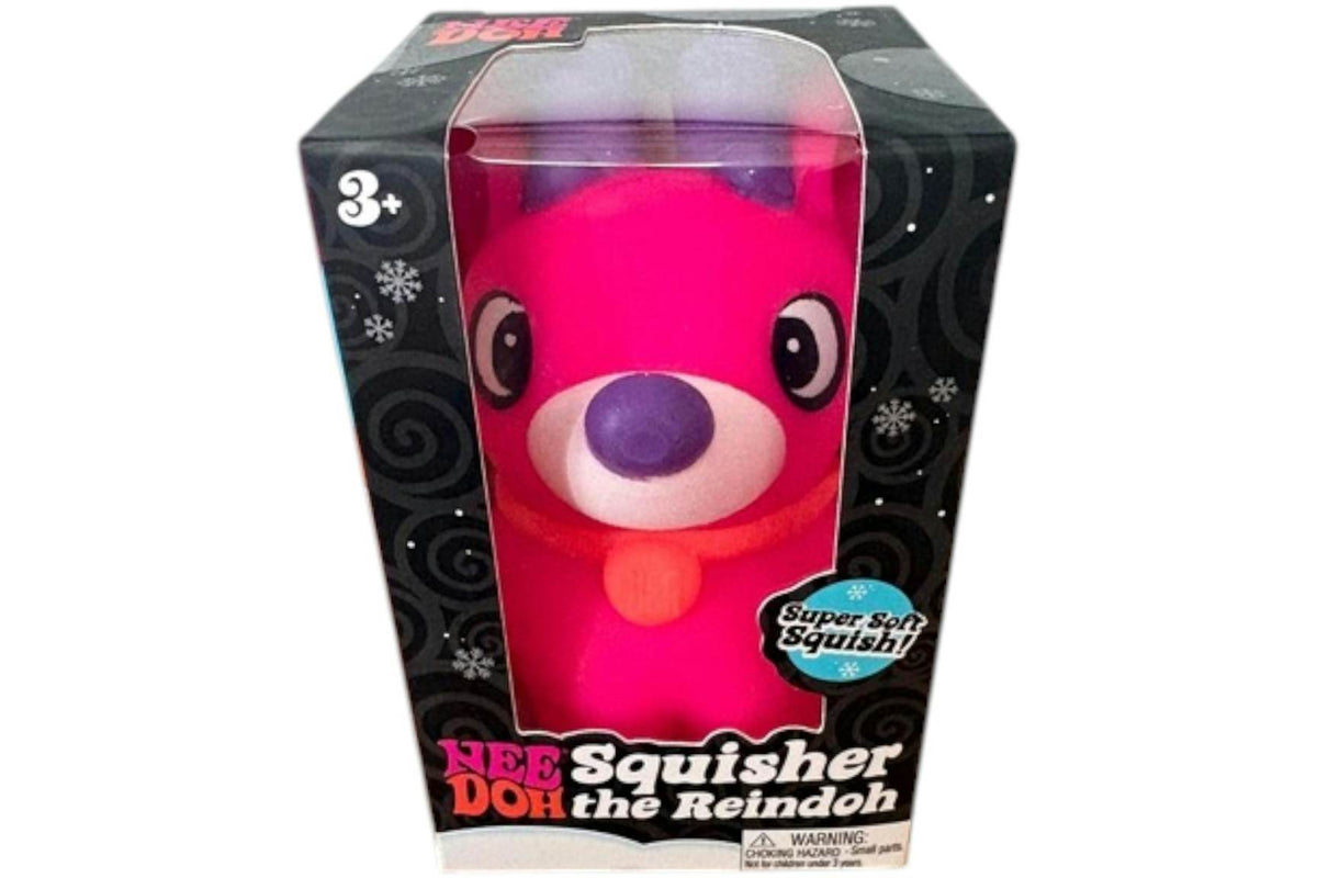 NeeDoh Squisher the Reindeer Squishy Fidget Toy Pink