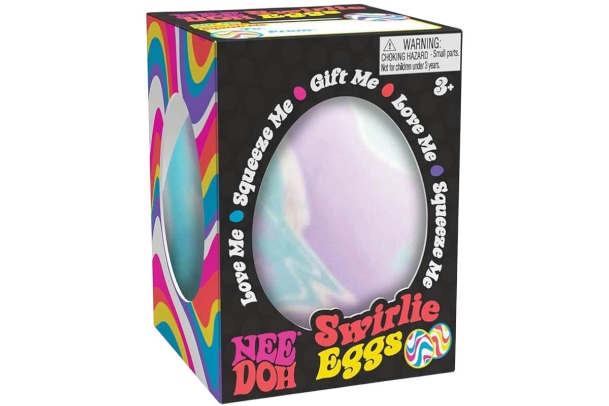 NeeDoh Swirlie Egg Squishy Fidget Toy Purple