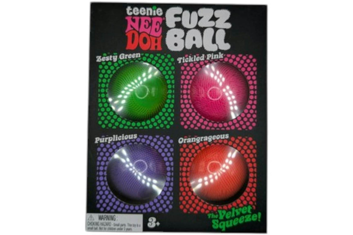 NeeDoh Teenie Fuzz Ball 4-Pack Squishy Fidget Toy