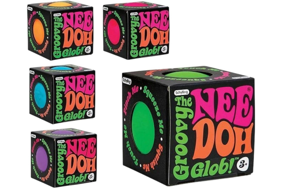 NeeDoh The Groovy Glob! Squishy Fidget Toy 5x Lot Pink/Orange/Purple/Green/Blue