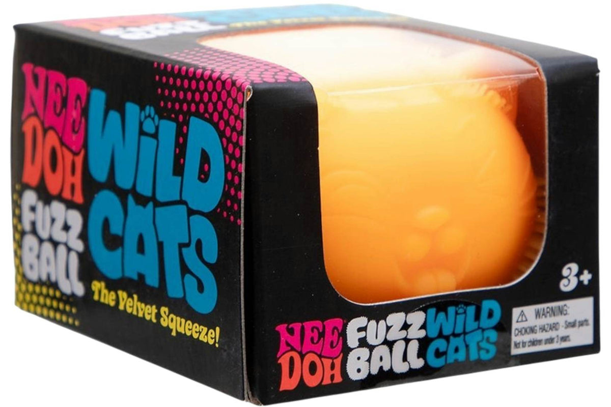 NeeDoh Wild Cats Squishy Fidget Toy (Random Facial Expression) Orange