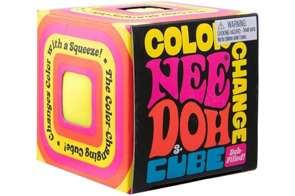 NeeDoh Color Change Cube Sensory Squeeze Toy Yellow